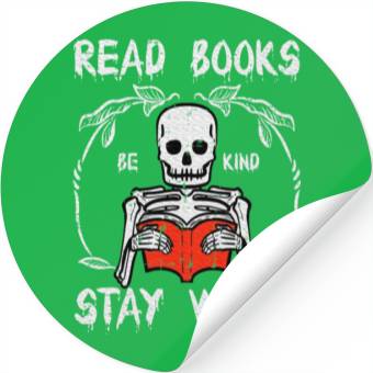 Discover Skeleton Stay Weird Read Stickers