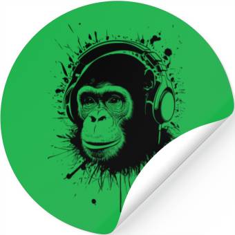 Discover Monkey Business Classic Stickers