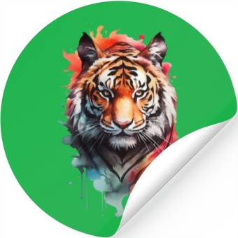 Discover Wild Whisper Tiger Stickers