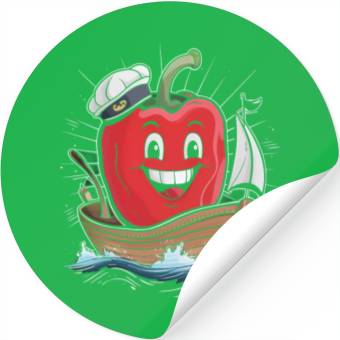 Discover Bell Pepper Sailing Stickers