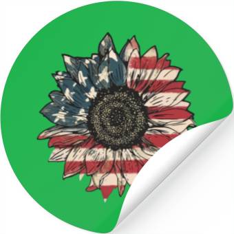 Discover Sunflower Flag Stickers