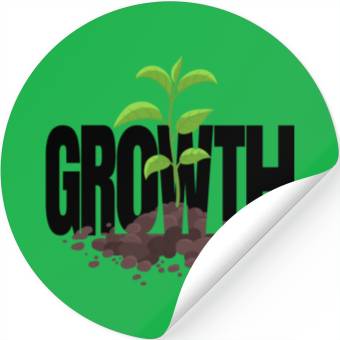 Discover Growth Typography Design Stickers