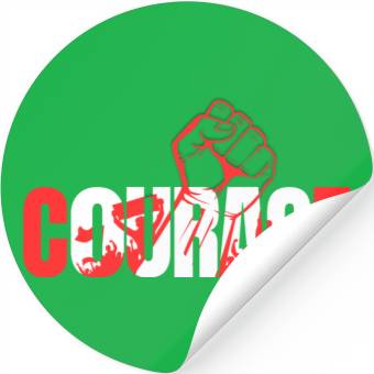 Discover Courage-Typography Design Stickers