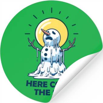 Discover Here Comes The Sun Snowman Stickers