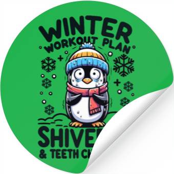 Discover Winter Workout Plan Cute Penguin Stickers