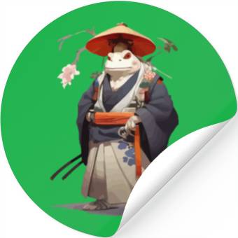 Discover Anime Samurai Frog Stickers