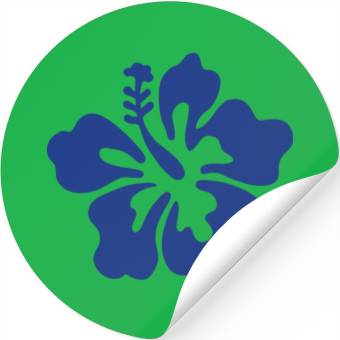 Discover Hibiscus - Blue Stickers