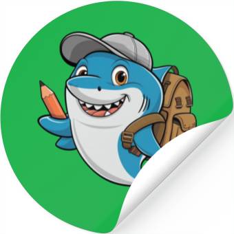 Discover back to school shark Stickers