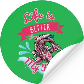 Discover Koi fish swim gracefully Stickers