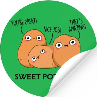 Discover Sweet Potatoes Funny Vegetable Puns Stickers