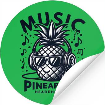 Discover Pineapple Jam Session Grooves Stickers