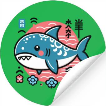 Discover Sleek Shark Stickers
