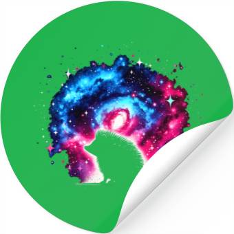 Discover Cool Hedgehog Galaxy Space Art Stickers