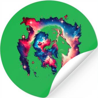 Discover Cool Galaxy Graphic Space Art Stickers