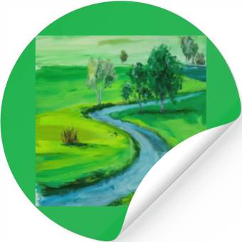 Discover Serene River Path Stickers