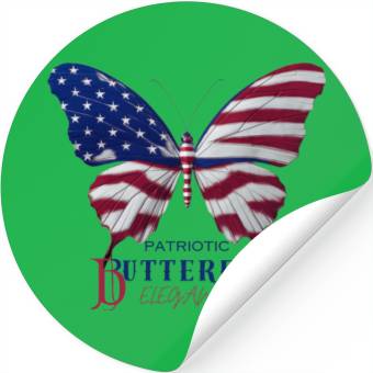 Discover PATRIOTIC butterfly elegance Stickers