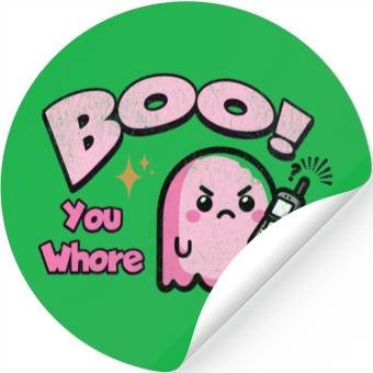 Discover Boo You Whore Ghost Stickers
