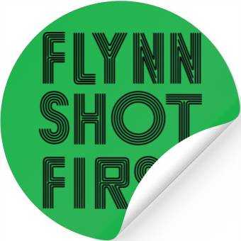 Discover Flynn Shot First - black Stickers