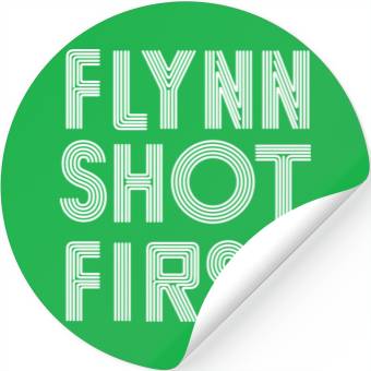 Discover Flynn Shot First -white Stickers