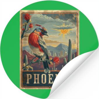 Discover Retro Phoenix Arizonna Stickers