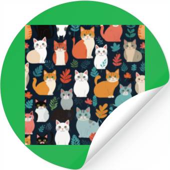 Discover Catty Camouflage Stickers