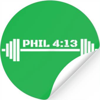 Discover Phil Workout Christian Weightlifter Stickers