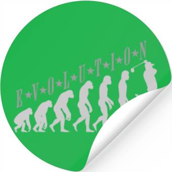 Discover Golf Evolution design human evolution golf Stickers