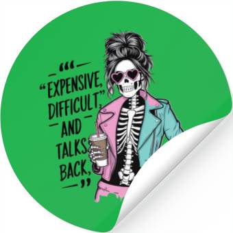 Discover expensive difficult and talks back Stickers