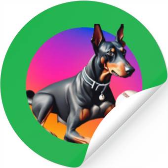 Discover Doberman baseball player Stickers