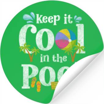 Discover Pool Party Diving Vacation Swimming Trunks Stickers