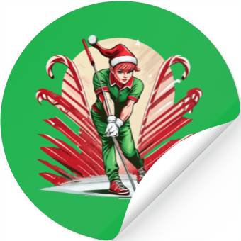 Discover Christmas Elf Golf Stickers
