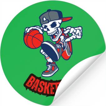 Discover Basketball Skeleton: Slam Dunk Stickers