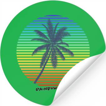 Discover Summer Rainbow Palm Stickers