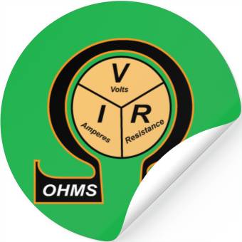 Discover ohm law symbol formula Triangle Stickers engineers