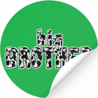 Discover Brother Cow Pattern Print Stickers