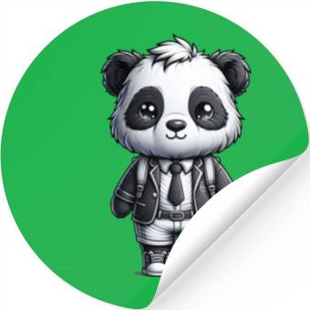 Discover Cute Schoolboy Panda Stickers