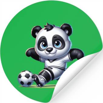 Discover Cute Soccer Player Panda Stickers