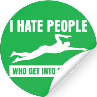 Discover Triathlon Grumpy Swimmer Swimming Stickers