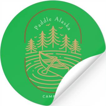 Discover Paddle Alaska camping. Stickers
