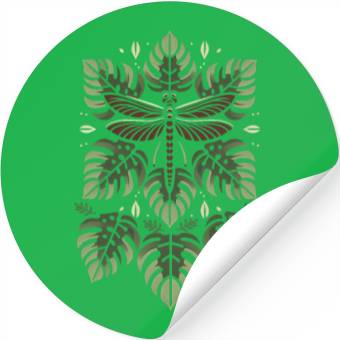 Discover Dragon Fly on Monstera Stickers
