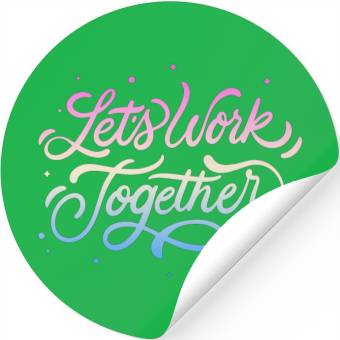 Discover Lets Work Together Stickers