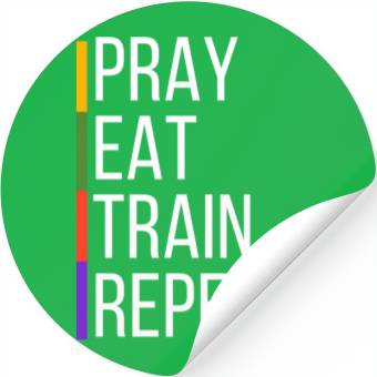 Discover Pray Eat Train Repeat Stickers