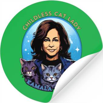 Discover Childless Cat Lady Kamala Harris Stickers
