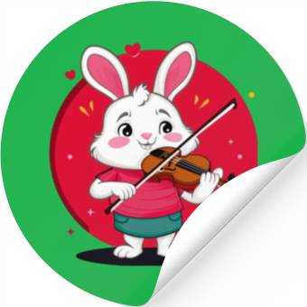 Discover Cute Cat Stickers Playing the Violin