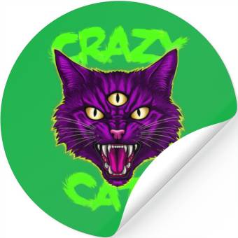 Discover CRAZY CAT Stickers