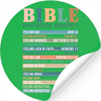 Discover Bible Emergency Numbers Stickers