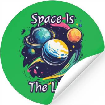 Discover Space Is The Limit Motivational Stickers