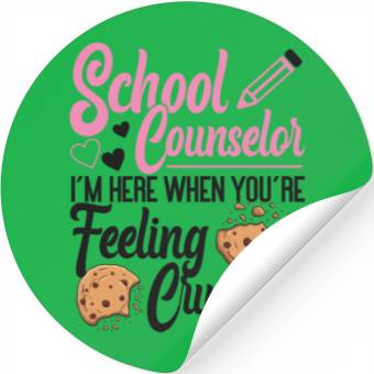 Discover School Counselor Pun Cookie School Stickers