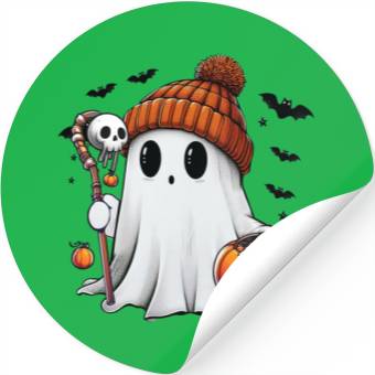 Discover Bruh Ghost Halloween Stickers
