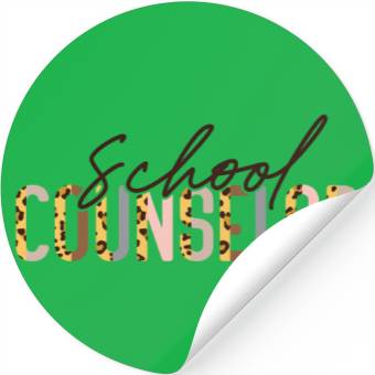 Discover School Counselor Leopard Cheetah Stickers